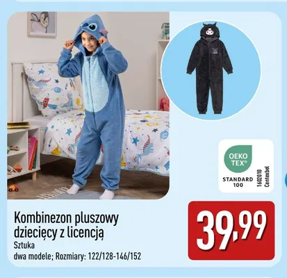 Kombinezon pluszowy dziecięcy z licencją promocja w Aldi