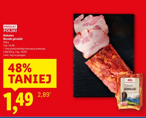 Boczek góralski promocja w Lidl