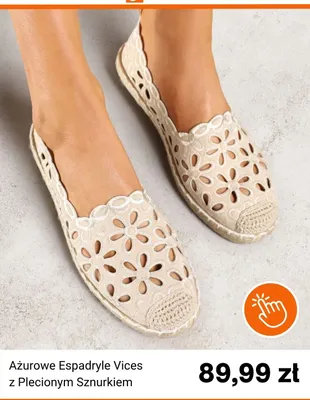 Espadryle ażurowe Vices z plecionym sznurkiem promocja w Born2be