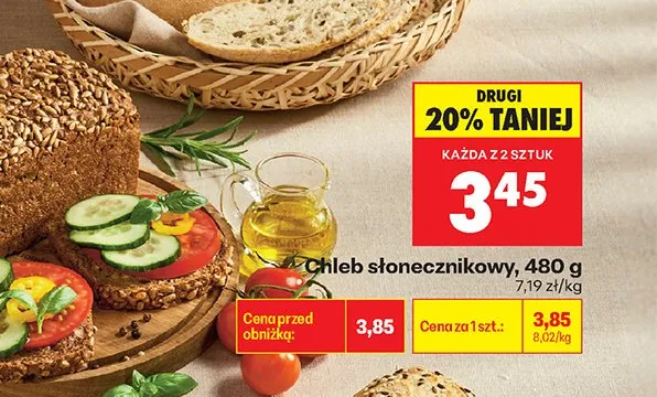 Chleb słonecznikowy promocja w Biedronka