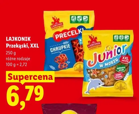 Przekąski XXL Lajkonik promocja w Lidl