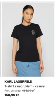 T-shirt z nadrukiem Karl Lagerfeld czarny promocja w Lounge by Zalando