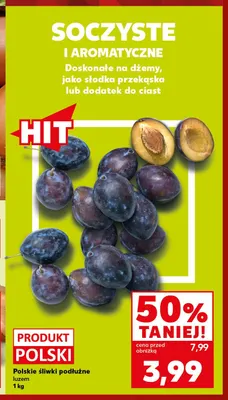 Śliwki podłużne polskie luzem promocja w Kaufland