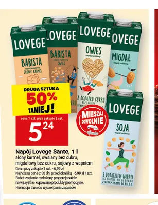 Napój Lovege Sante słony karmel promocja w Twój Market