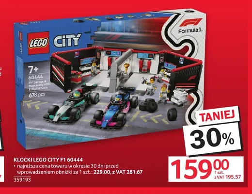 Klocki LEGO City F1 60444 promocja w Selgros