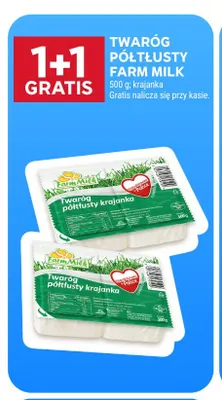 Twaróg półtłusty krajanka Farm Milk promocja w Stokrotka