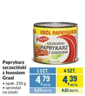Paprykarz szczeciński z łososiem Graal promocja w Makro