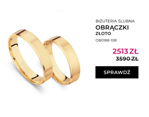 Obrączki ślubne złoto promocja w Briju