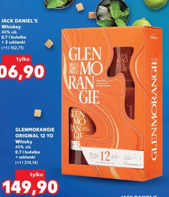 Whisky 40% alk. + szklanki promocja w Kaufland