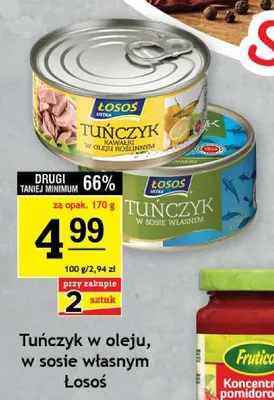 Tuńczyk w kawałkach w sosie własnym Łosoś Ustka promocja w Gram Market