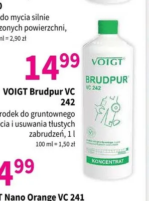 Środek do gruntownego mycia i usuwania tłustych zabrudzeń Voigt Brudpur VC 242 promocja w Drogerie Polskie