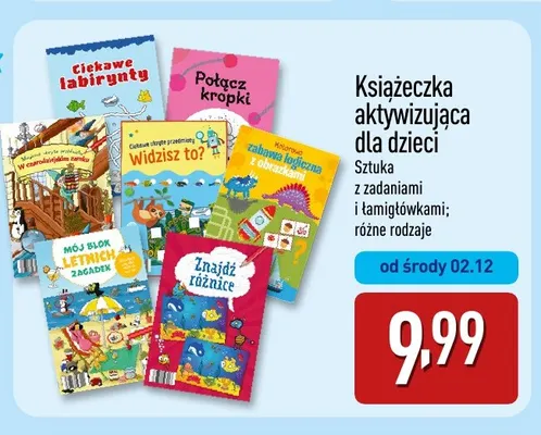 Książeczka aktywizująca dla dzieci promocja w Aldi