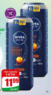 Żel pod prysznic Nivea Men Fresh Sport 3in1 XL promocja w Dino