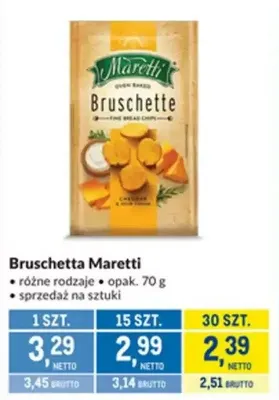 Bruschetta Maretti różne rodzaje promocja w Makro
