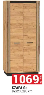 Szafa 03 System Urso kolor dąb craft złoty/czarny 92x200x95cm promocja w Merkury Market