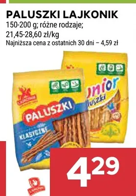Paluszki różne rodzaje promocja w Stokrotka