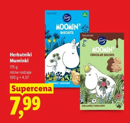 Herbatniki Muminki Fazer promocja w Lidl