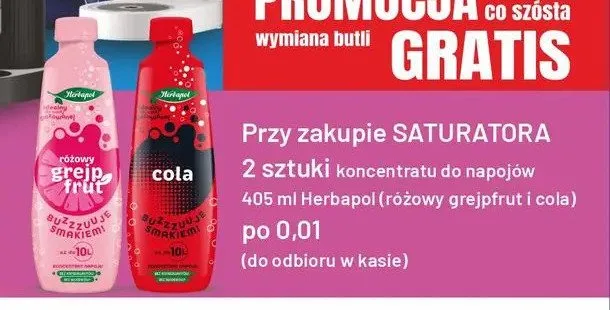 Koncentrat do napojów Herbapol różowy grejpfrut promocja w Sedal