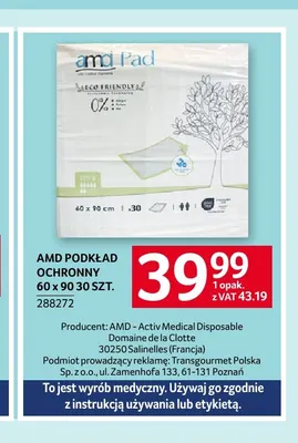 Podkład ochronny 60x90 cm AMD promocja w Selgros