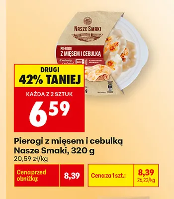 Pierogi z mięsem i cebulką Nasze Smaki promocja w Biedronka