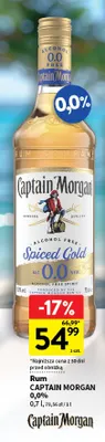 Rum Captain Morgan 0,0% promocja w Intermarche