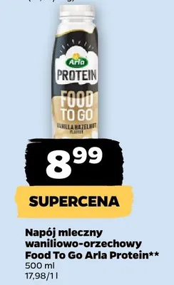 Napój mleczny waniliowo-orzechowy proteinowy Food To Go  promocja w Netto