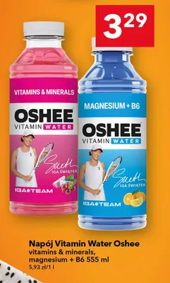 Napój Vitamin Water Oshee vitamins & minerals promocja w LEWIATAN