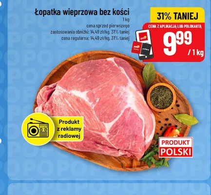 Łopatka wieprzowa bez kości promocja w POLOmarket