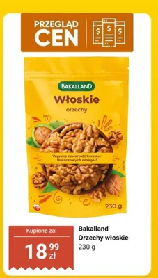Orzechy włoskie Bakalland promocja w Dino