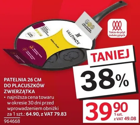 Patelnia do placuszków ZWIERZĄTKA 26 cm promocja w Selgros