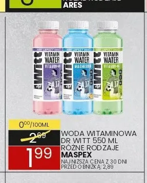 Woda witaminowa Dr Witt promocja w Wafelek