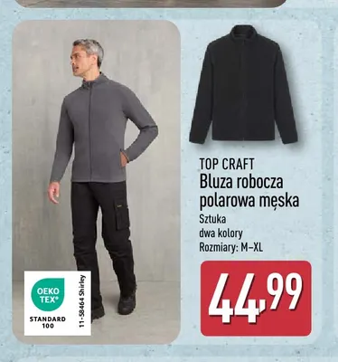 Bluza robocza polarowa męska Top Craft promocja w Aldi