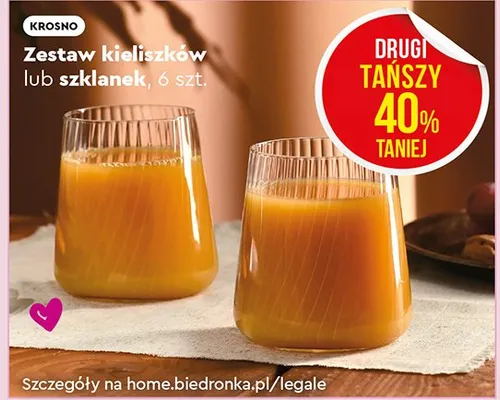 Zestaw kieliszków lub szklanek, 6 szt. promocja w Biedronka Home