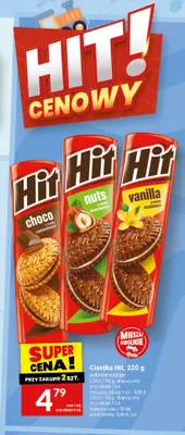 Ciastka Hit nuts o smaku orzechowym promocja w Twój Market