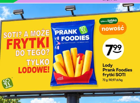 Lody Prank Foodies frytki SOTI promocja w Żabka