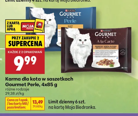 Karma dla kota w saszetkach Gourmet Perle Duet 4-pak promocja w Biedronka
