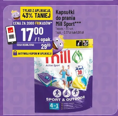 Kapsułki do prania Mill Sport promocja w POLOmarket