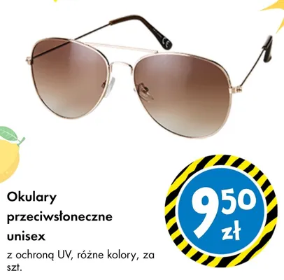 Okulary przeciwsłoneczne unisex promocja w Tedi