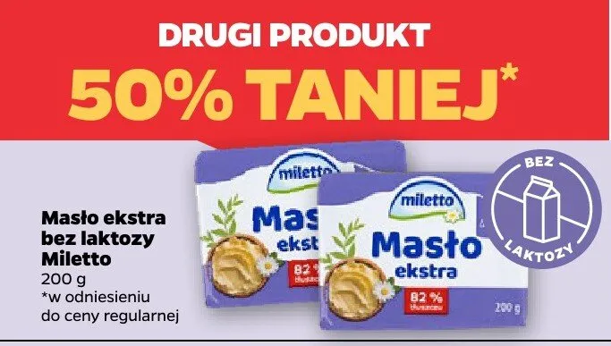 Masło ekstra bez laktozy promocja w Netto