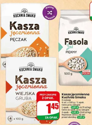 Kasza jęczmienna wiejska gruba Kuchnia Smaku promocja w Dino