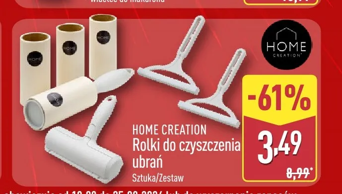 Rolki do czyszczenia ubrań Home Creation promocja w Aldi