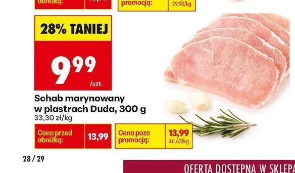 Schab marynowany w plastrach Duda promocja w Biedronka