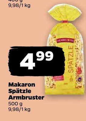 Makaron Spätzle Armbruster promocja w Netto
