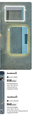 Lustro łazienkowe GoodHome Carder promocja w Castorama