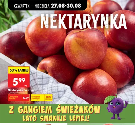 Nektarynki promocja w Biedronka