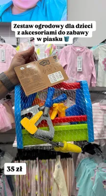 Zestaw ogrodowy dla dzieci z akcesoriami do zabawy w piasku promocja w Pepco