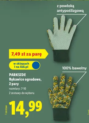 Rękawice ogrodowe 2 pary Parkside promocja w Lidl