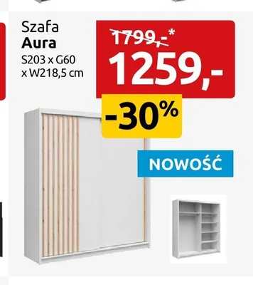 Szafa Aura promocja w Black Red White