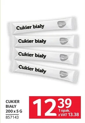 Cukier biały 200 x 5 g promocja w Selgros