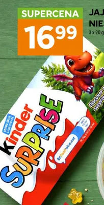Jajko Kinder Niespodzianka 3-pak promocja w Stokrotka